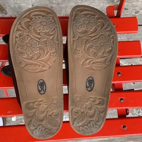 Sofft Leather Bow Strapps Upper Slip On Sanda - Picture 5 of 7